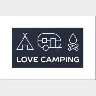 Love Camping Minimal Design Posters and Art